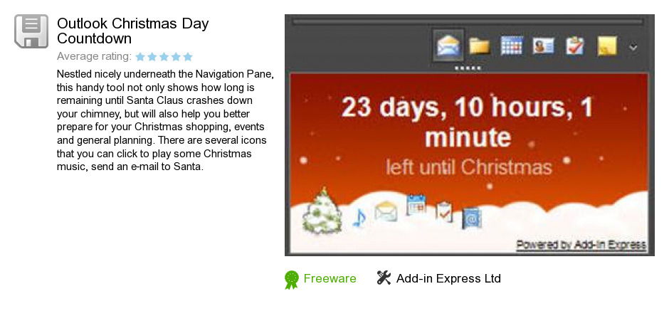 Outlook Christmas Day Countdown