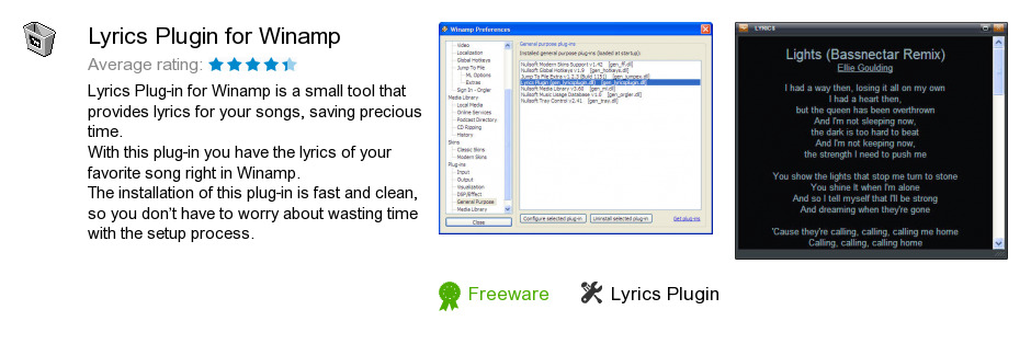 Lyrics Plugin for Winamp