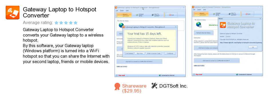 Gateway Laptop to Hotspot Converter