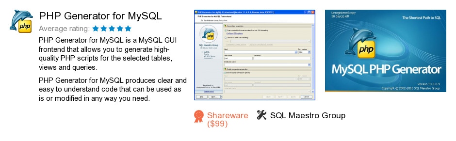 PHP Generator for MySQL