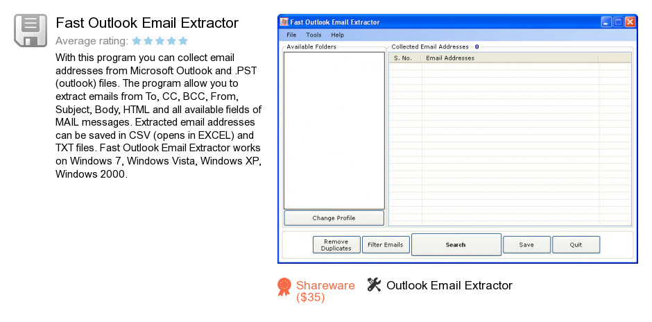 Fast Outlook Email Extractor
