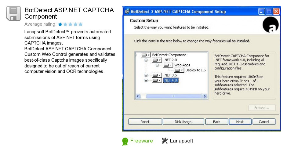 BotDetect ASP.NET CAPTCHA Component