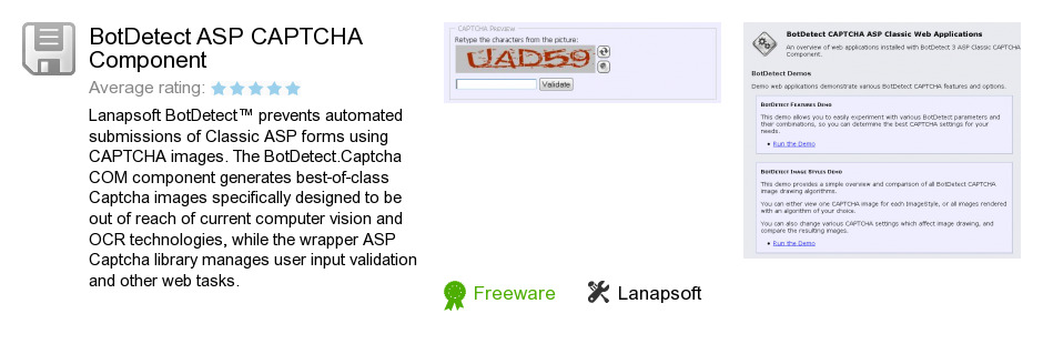 BotDetect ASP CAPTCHA Component