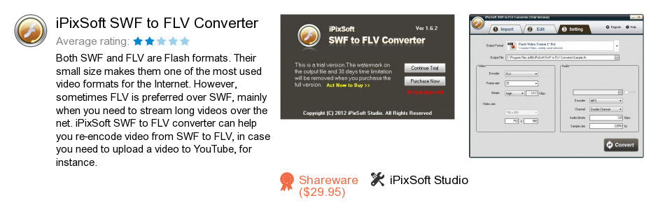 IPixSoft SWF to FLV Converter