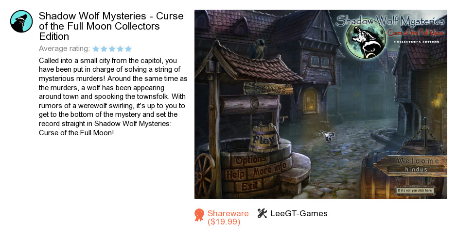 Shadow Wolf Mysteries - Curse of the Full Moon Collectors Edition
