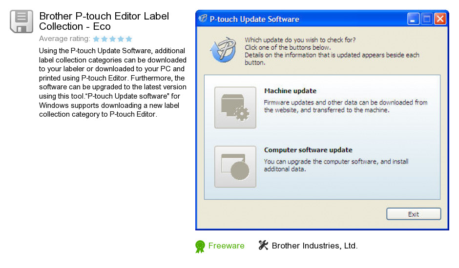 Brother P-touch Editor Label Collection - Eco