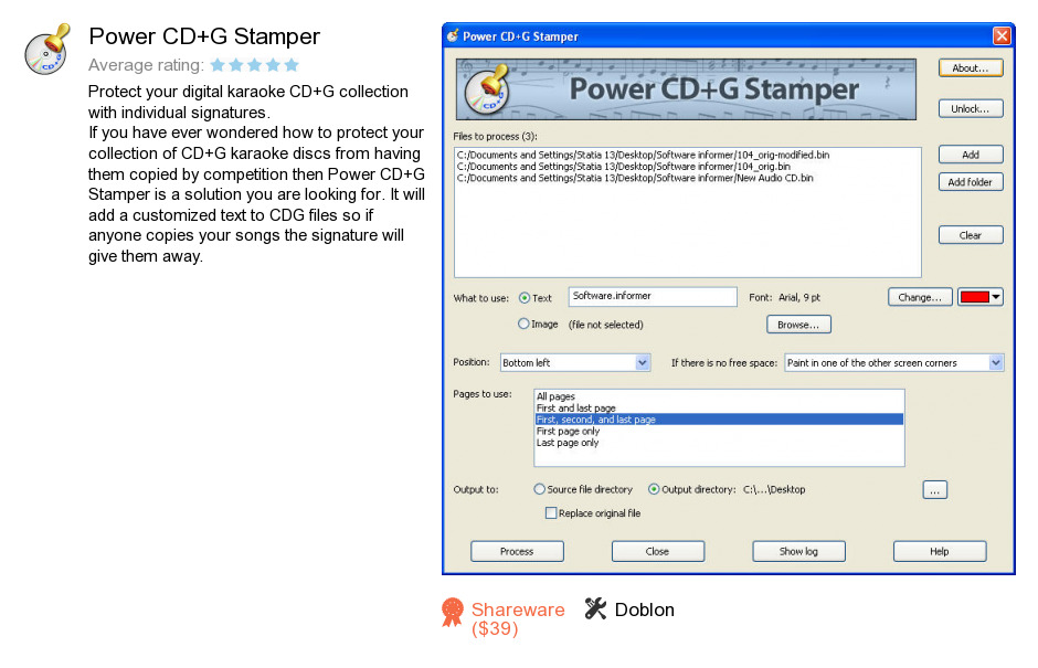 Power CD+G Stamper