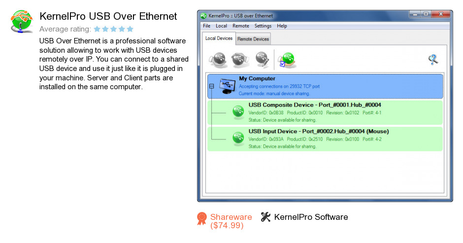 KernelPro USB Over Ethernet