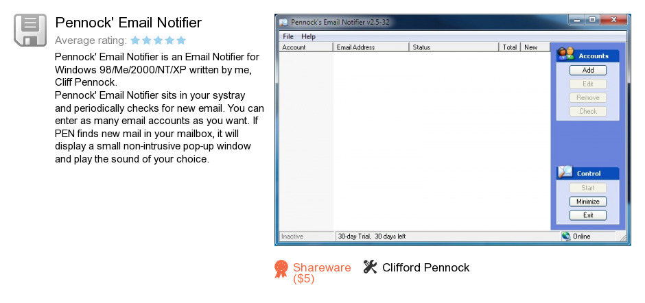 Pennock's Email Notifier
