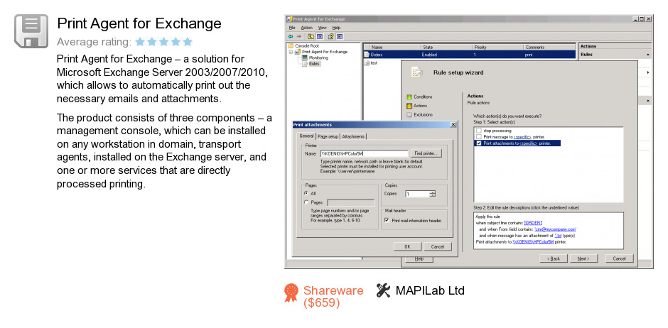 Print Agent for Exchange
