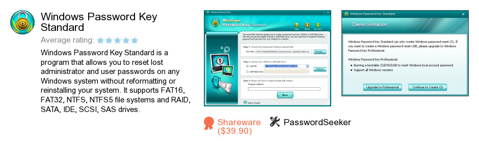 Windows Password Key Standard