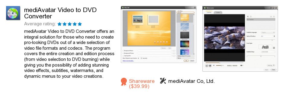 MediAvatar Video to DVD Converter