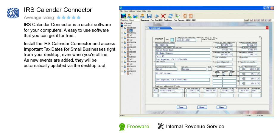 IRS Calendar Connector