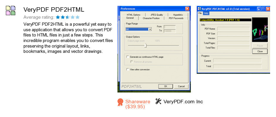 VeryPDF PDF2HTML
