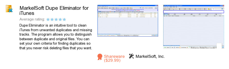 MarkelSoft Dupe Eliminator for iTunes
