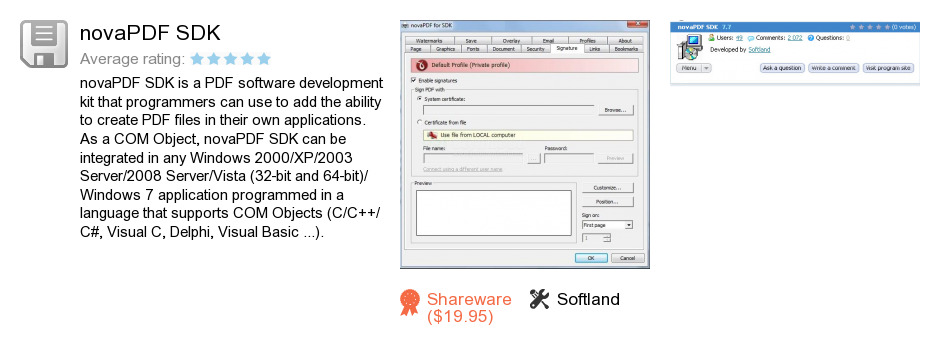 NovaPDF SDK