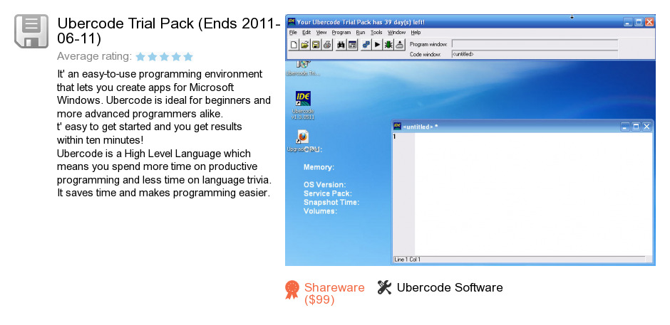 Ubercode Trial Pack (Ends 2011-06-11)