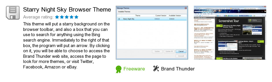Starry Night Sky Browser Theme