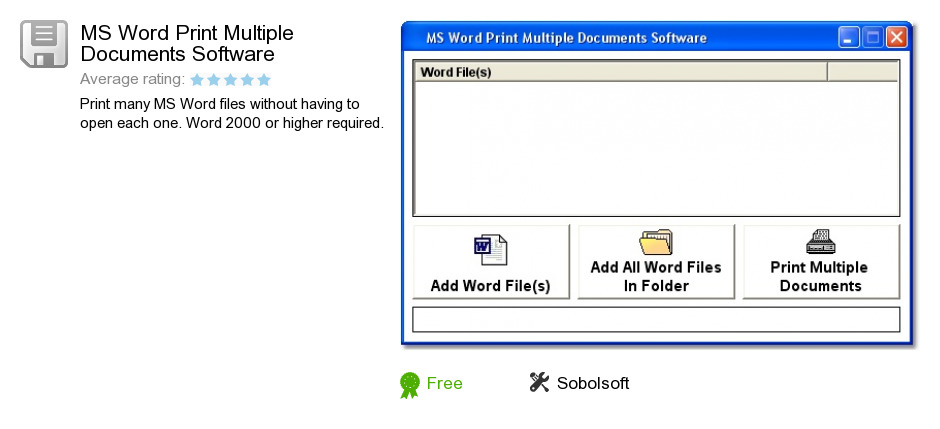 MS Word Print Multiple Documents Software