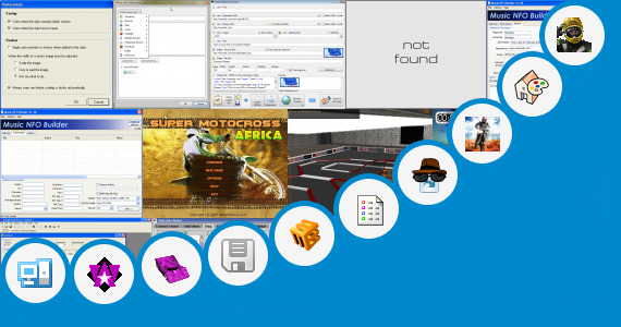 Software collection for 3d Motocross Track Builder