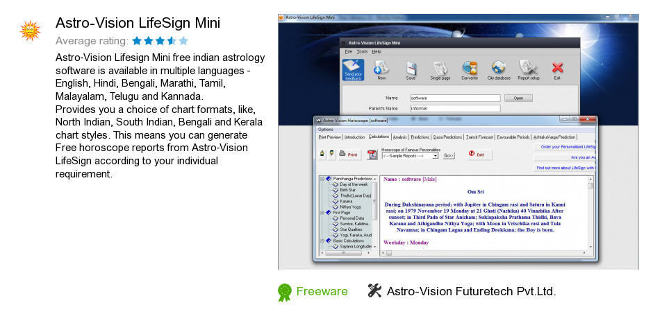 Astro-Vision LifeSign with Parihara 12.5 LifeSign with Parihara Version 12.5