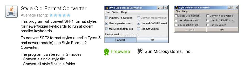 Style Old Format Converter