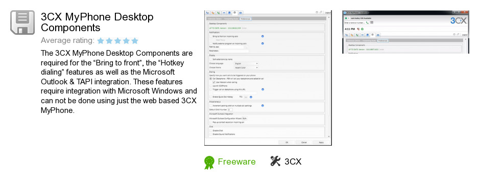 3CX MyPhone Desktop Components