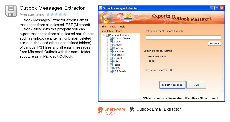 Outlook Messages Extractor