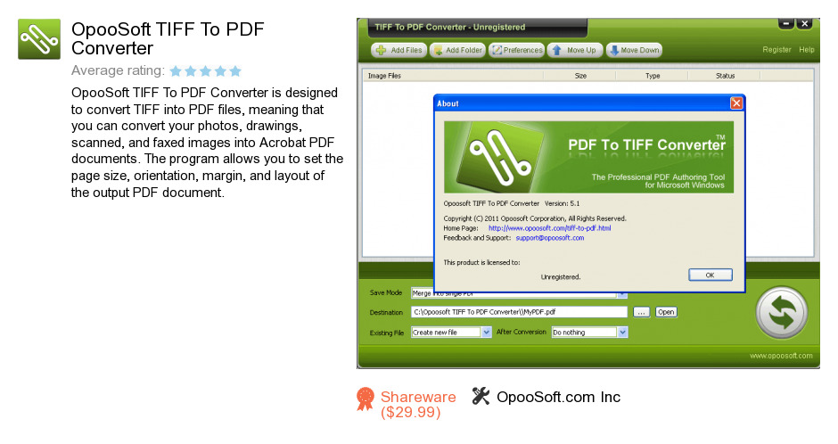 OpooSoft TIFF To PDF Converter