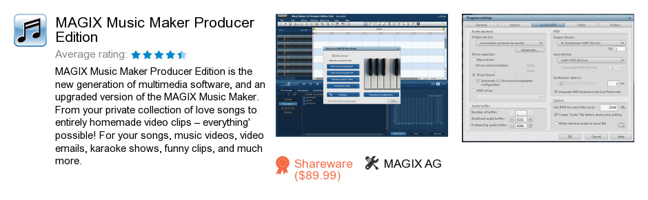 multimedia music composers magix music maker producer edition