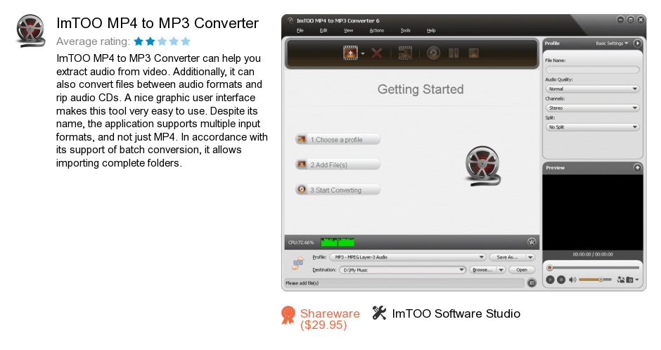 ImTOO MP4 to MP3 Converter