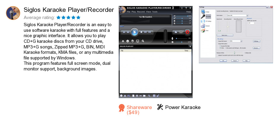 Siglos Karaoke Player/Recorder