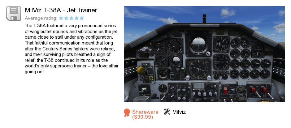MilViz T-38A - Jet Trainer