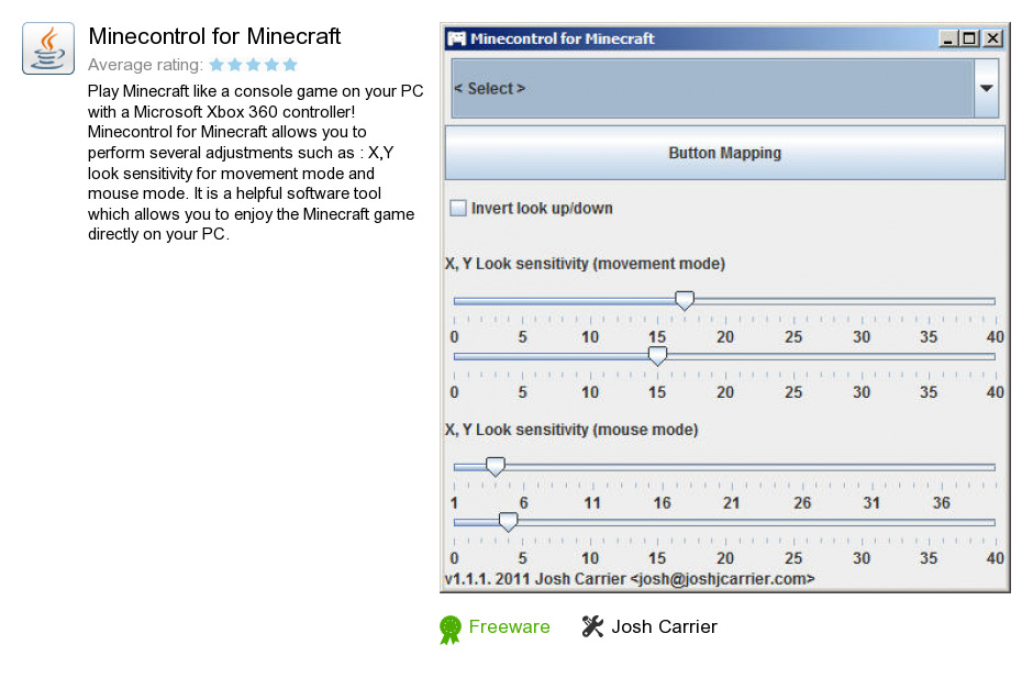Minecontrol for Minecraft