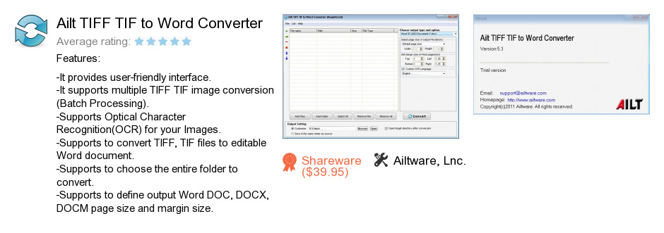 Ailt TIFF TIF to Word Converter