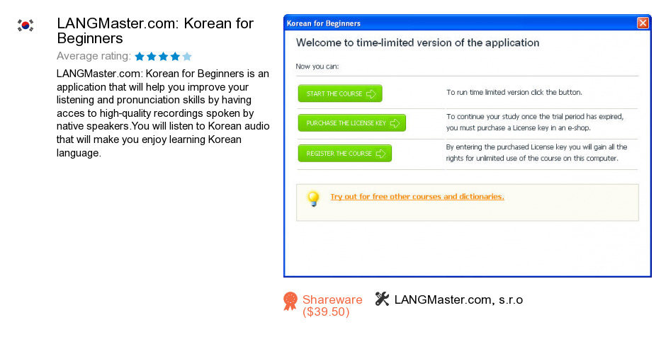 LANGMaster.com: Korean for Beginners