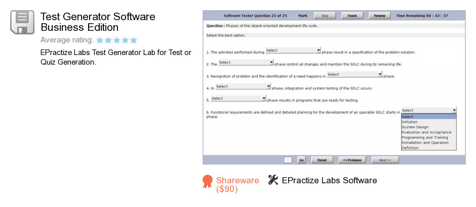Test Generator Software Business Edition