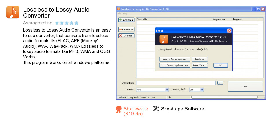 Free Lossless to Lossy Audio Converter Download: 3,333,610 bytes