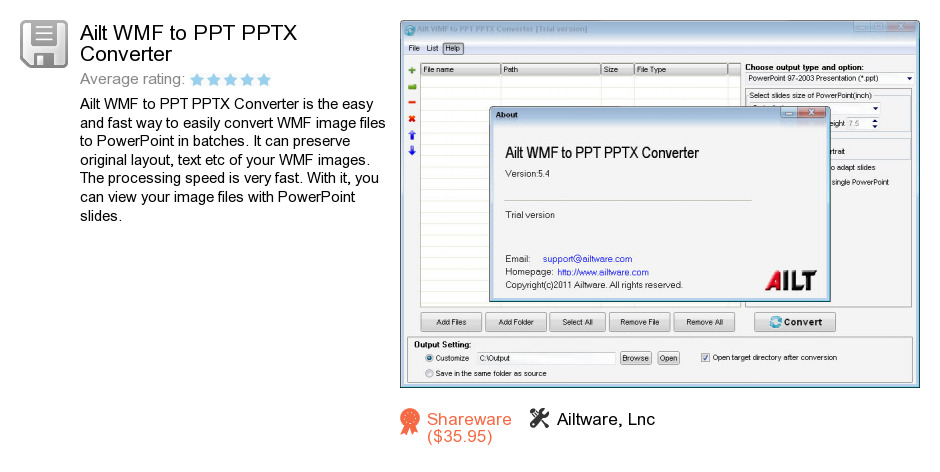 Ailt WMF to PPT PPTX Converter
