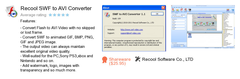 Recool SWF to AVI Converter
