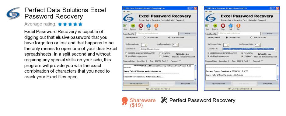 Perfect Data Solutions Excel Password Recovery