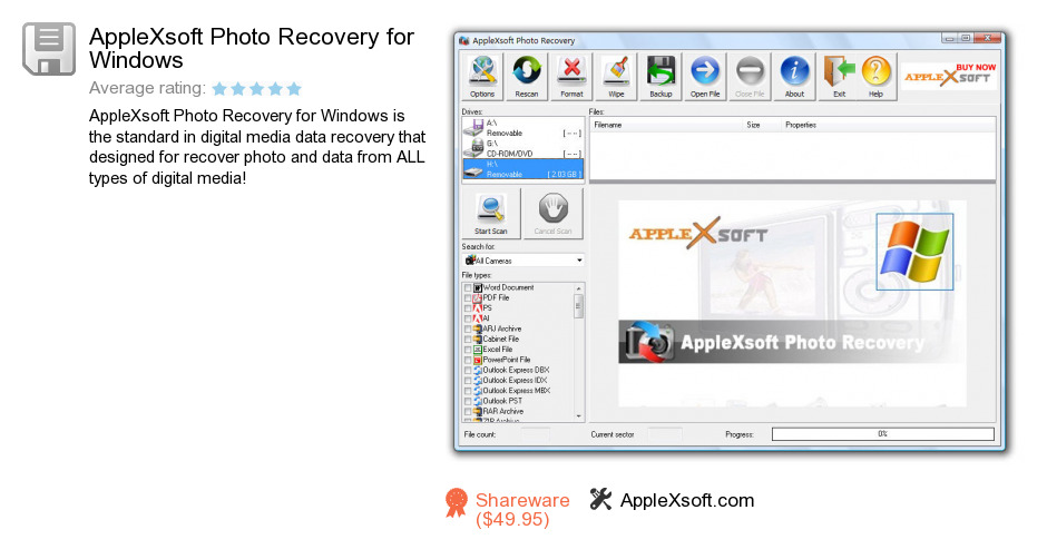 AppleXsoft Photo Recovery for Windows