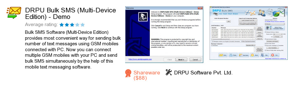DRPU Bulk SMS (Multi-Device Edition) - Demo