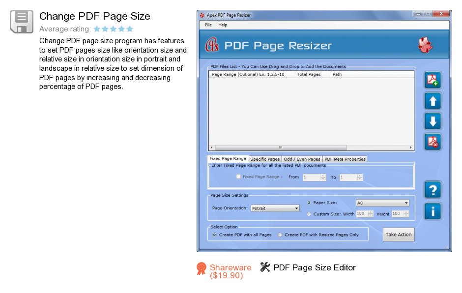 Change PDF Page Size