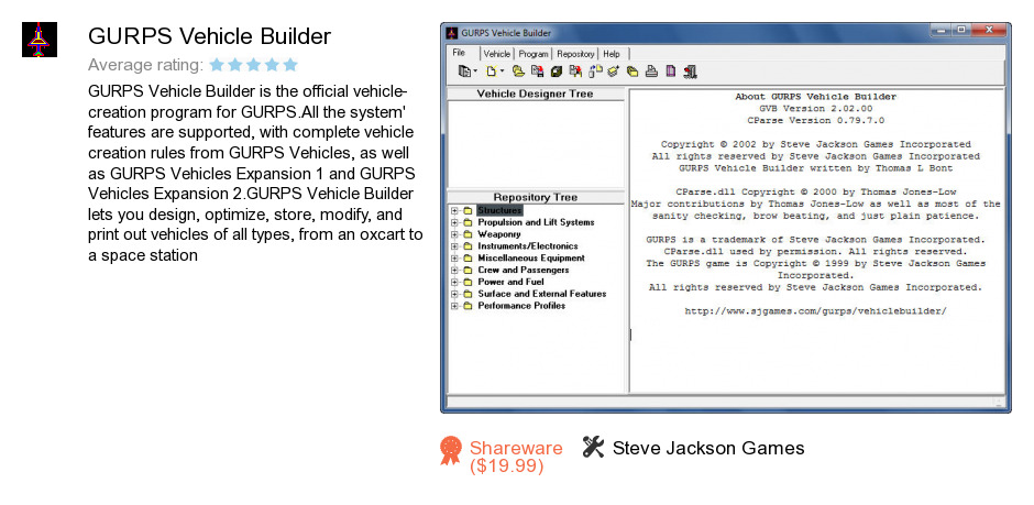 GURPS Vehicle Builder