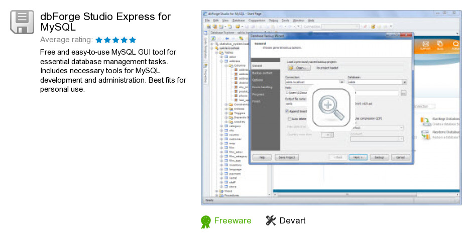 DbForge Studio Express for MySQL