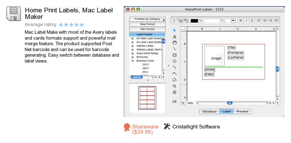 Home Print Labels, Mac Label Maker