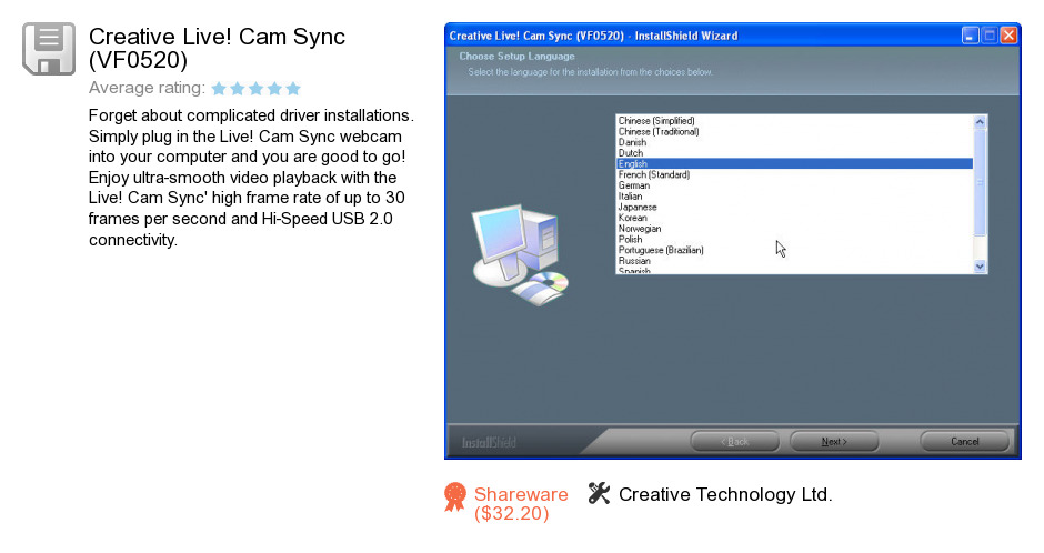 Creative Live! Cam Sync (VF0520)