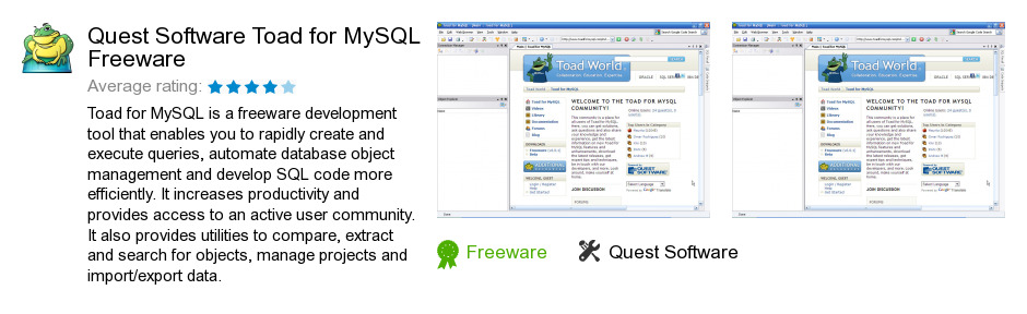 Quest Software Toad for MySQL Freeware