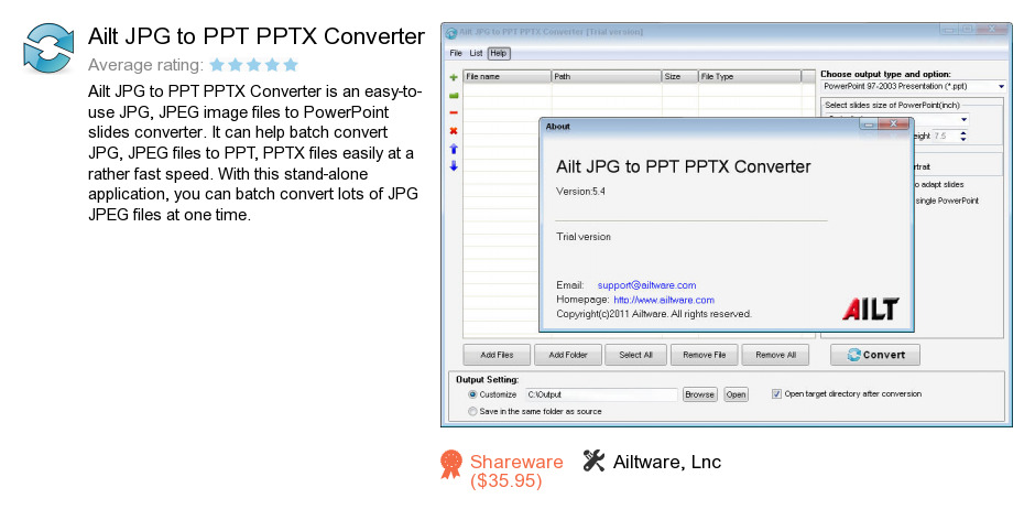 Ailt JPG to PPT PPTX Converter